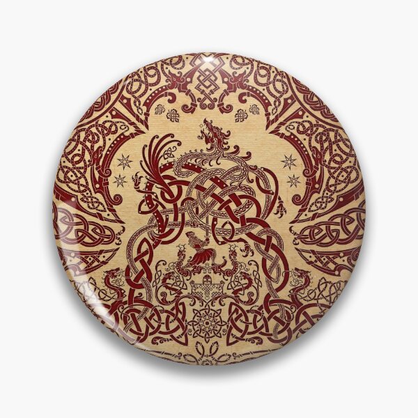Item preview, Viking style Dragon - Beige and Red designed and sold by Abysm Internal.