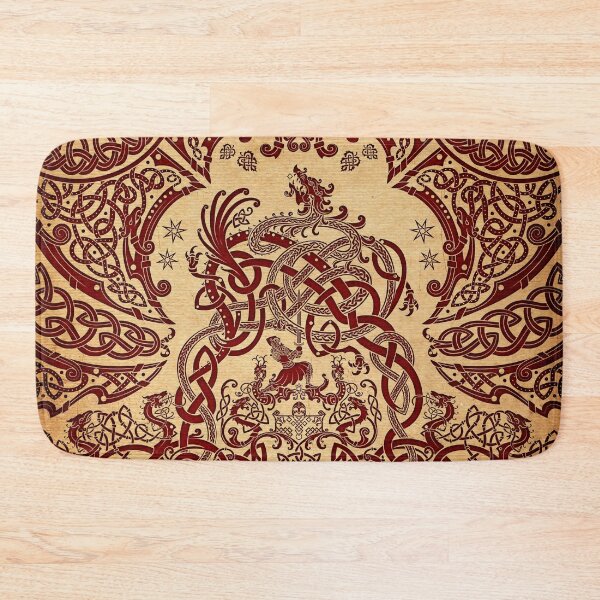 Item preview, Viking style Dragon - Beige and Red designed and sold by Abysm Internal.