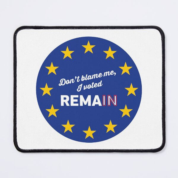 Item preview, Remain in the EU "Don't blame me, I voted remain" Typographical design designed and sold by fatchairprint.