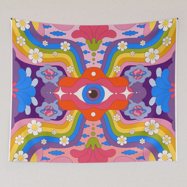 Item preview, Retro Psychedelic Pattern designed and sold by rangwaali.