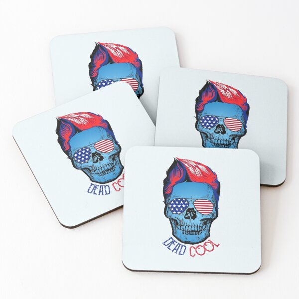 Item preview, 4th of July True Blue  Dead Cool American patriot Skull- Airsoft by Design  designed and sold by AirsoftBD.