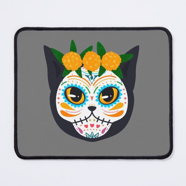 Item preview, Skull Cat - Dia de los muertos designed and sold by CricketDoodles.