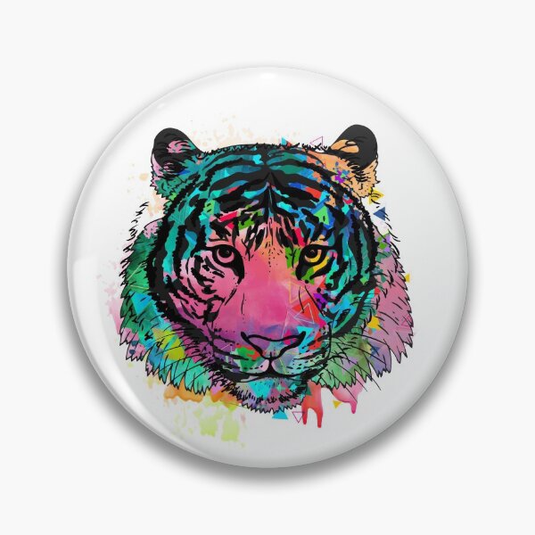 Item preview, Tiger tiger head wild cat colorful splash design graphic designed and sold by brunsch-print.