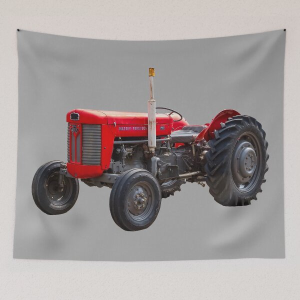 Item preview, Red vintage tractor designed and sold by Millysuewood.