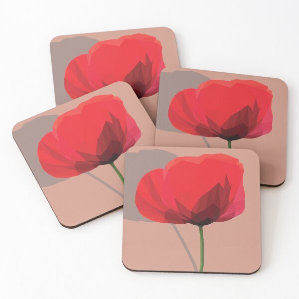 Item preview, Low Poly Red Poppy designed and sold by ErinFCampbell.