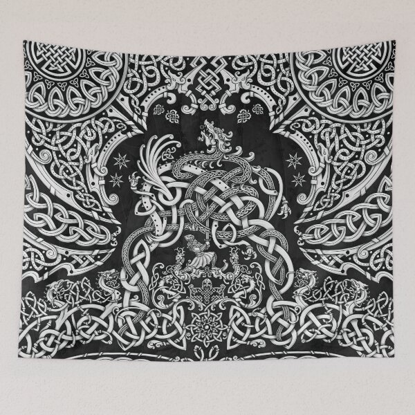 Item preview, Viking style Dragon - White and Black designed and sold by Abysm Internal.