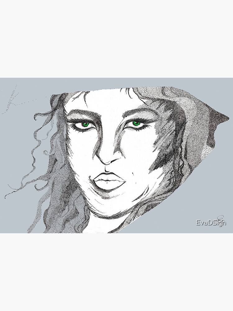 Dame mit Schal - Lady with Scarf von EvaDSign