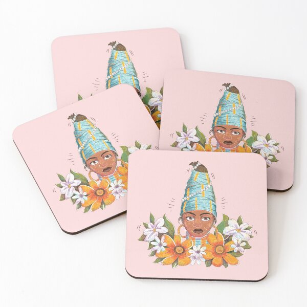 Item preview, Beautiful African Woman with Flowers designed and sold by HolidayBug.
