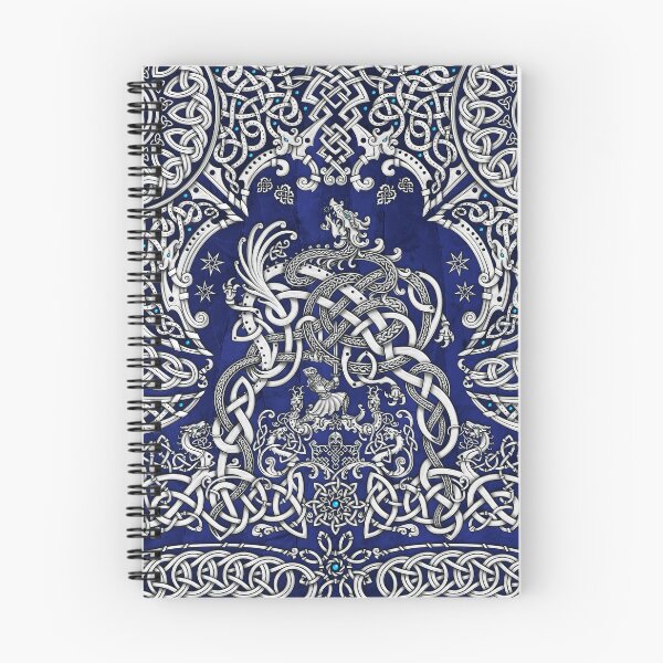 Item preview, Viking style Dragon - White and Blue designed and sold by Abysm Internal.