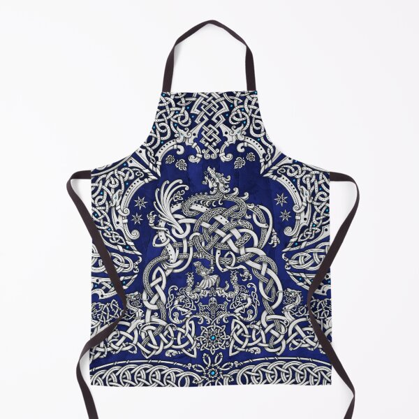 Item preview, Viking style Dragon - White and Blue designed and sold by Abysm Internal.