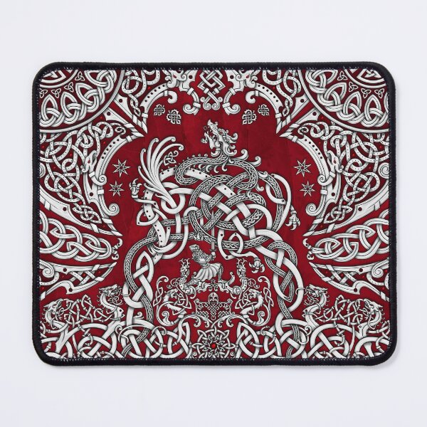 Item preview, Viking style Dragon - White and Red designed and sold by Abysm Internal.