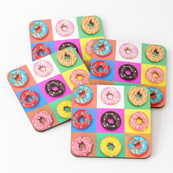 Item preview, Delicious Donuts Isolated On Colorful designed and sold by sanjiauguartist.