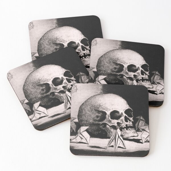 Item preview, The Origami of Death Skull Sketch designed and sold by wakingupvintage.