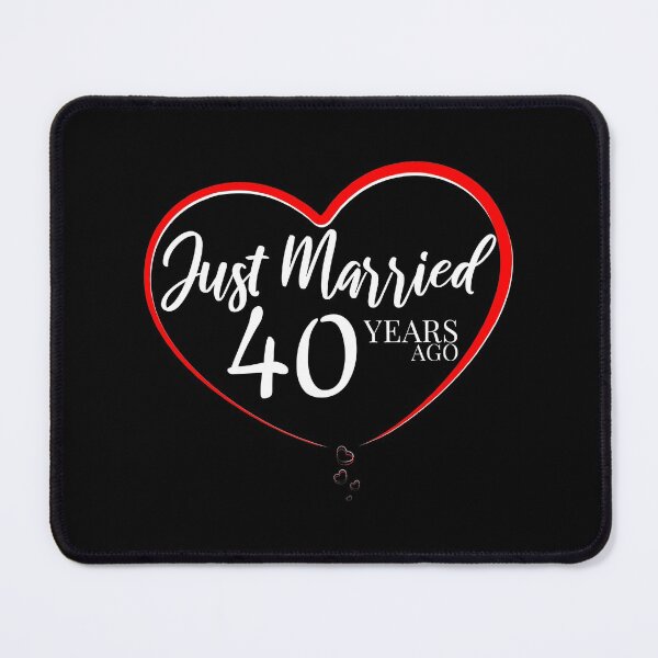 Item preview, Just Married 40 Years Ago | Gift for Parents Wife designed and sold by Beautiful Designs.