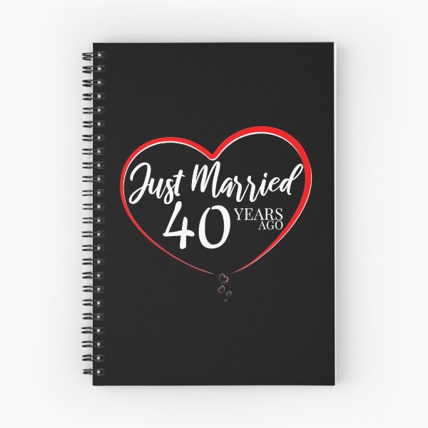 Item preview, Just Married 40 Years Ago | Gift for Parents Wife designed and sold by Beautiful Designs.