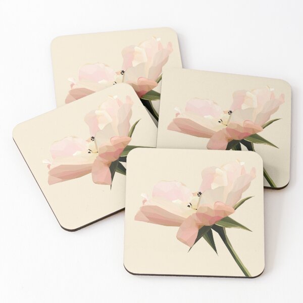 Item preview, Low Poly Peach Rose designed and sold by ErinFCampbell.