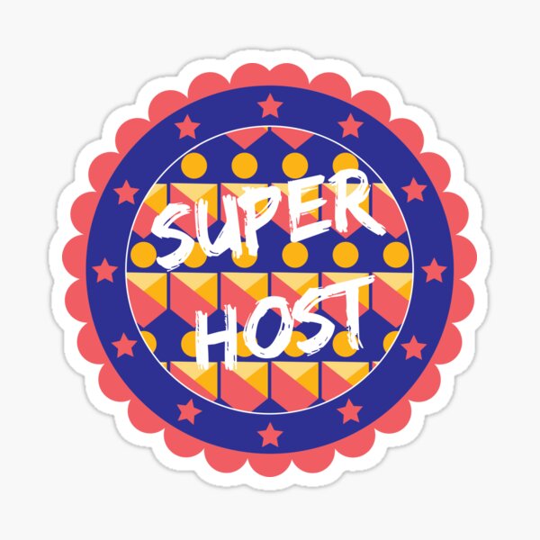 Airbnb Superhost, airbnb travel, proud host, Sticker
