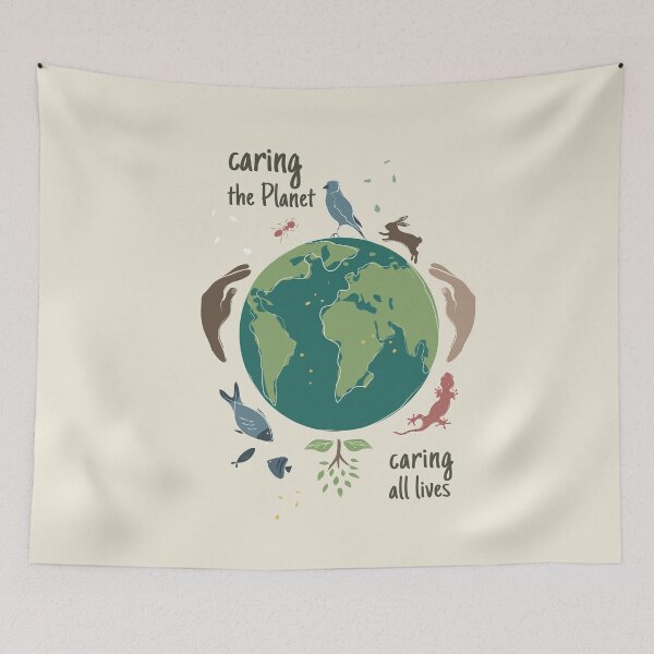 Item preview, Caring the planet, caring all lives designed and sold by Vanesa Duque.