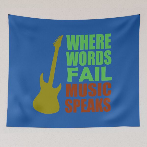 Item preview,  Where Words Fail Music Speaks Music Quote designed and sold by DesignHouse07.