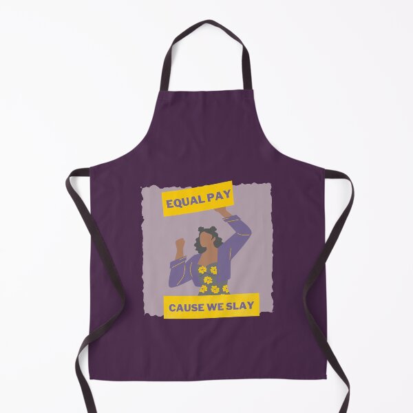 Item preview, Equal Pay Cause We Slay Dark Purple background - Women's Rights Slogan designed and sold by Teetee94.