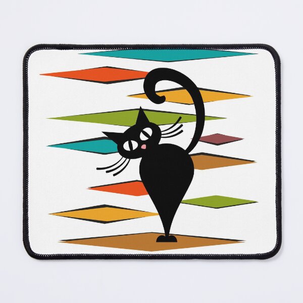 Item preview, Mid Century black cat design designed and sold by BattaAnastasia.