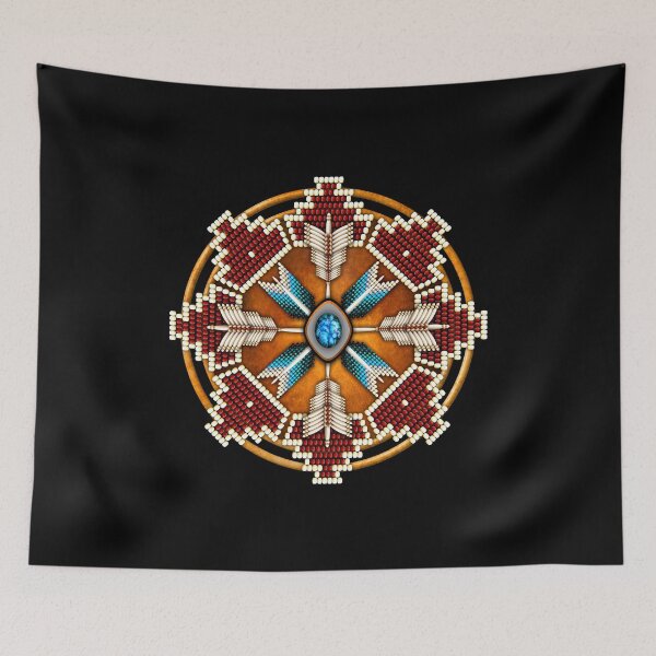 Item preview, Burgundy Native American Style Mandala designed and sold by Naumaddic Arts.