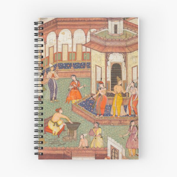 Item preview, A Man Dips His Hand into a Cauldron as Ladies of the Harem Stand in Amazement designed and sold by HinduArtGallery.