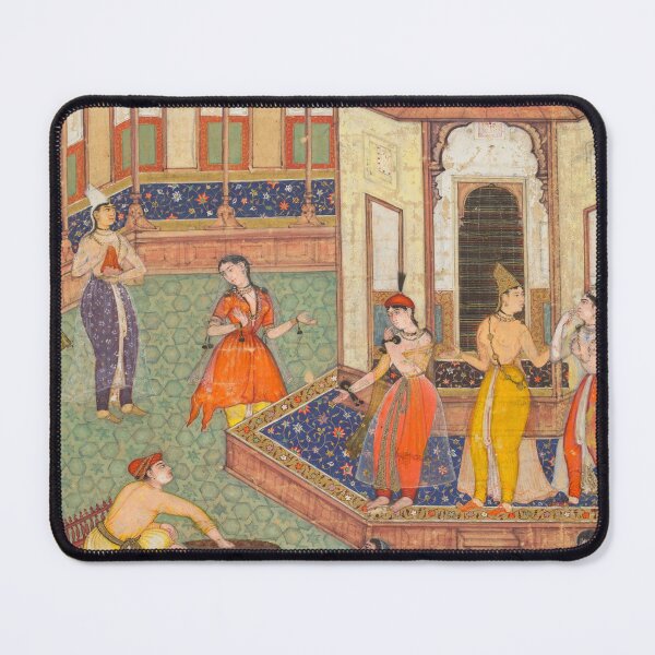 Item preview, A Man Dips His Hand into a Cauldron as Ladies of the Harem Stand in Amazement designed and sold by HinduArtGallery.