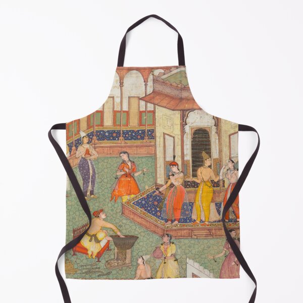 Item preview, A Man Dips His Hand into a Cauldron as Ladies of the Harem Stand in Amazement designed and sold by HinduArtGallery.