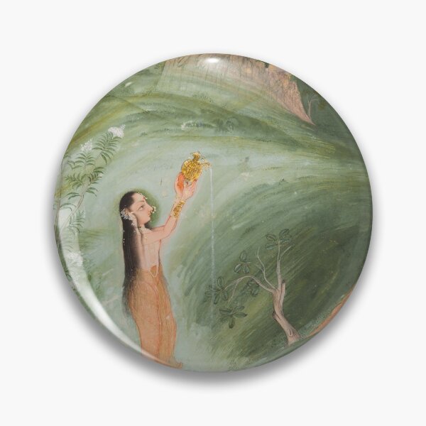 Item preview, A Woman Worshipping the Rising Sun designed and sold by HinduArtGallery.