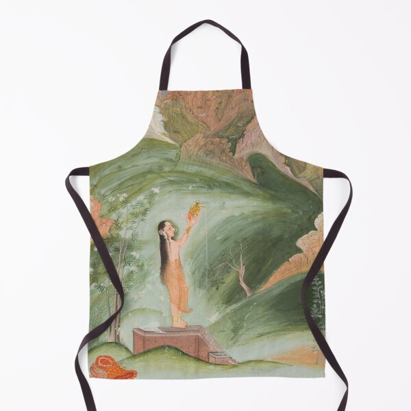 Item preview, A Woman Worshipping the Rising Sun designed and sold by HinduArtGallery.