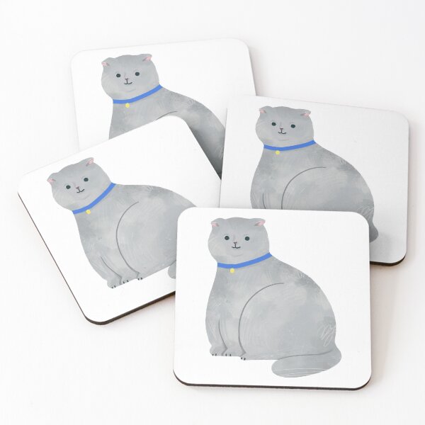 Item preview, Scottish Fold cute grey cat  designed and sold by Nowruz.