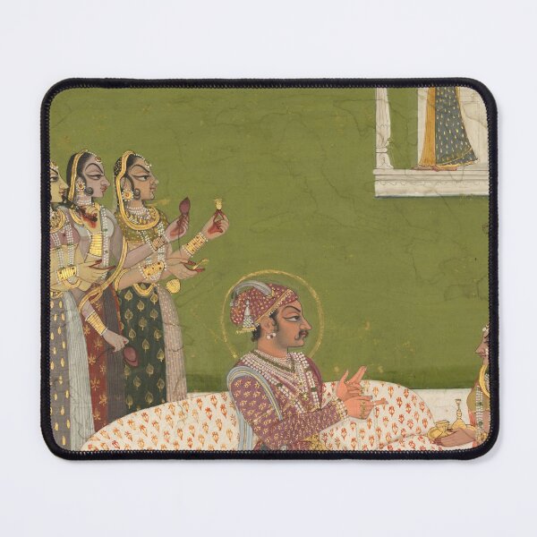 Item preview, Portrait of Maharaja Savant Singh with Consort designed and sold by HinduArtGallery.
