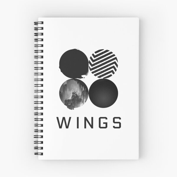 Item preview, BTS - white WINGS notebook designed and sold by mbtae.