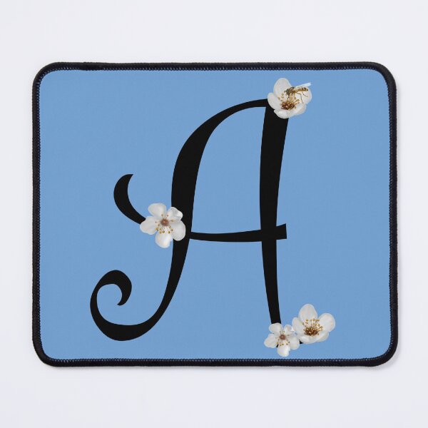 Item preview, Initial A floral and with bee designed and sold by Kristaine.
