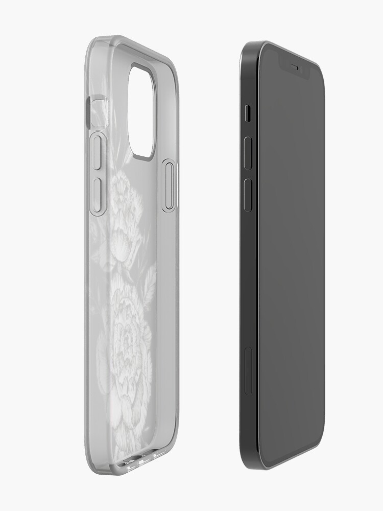 Alternate view of Blackwork Peony iPhone Case & Cover
