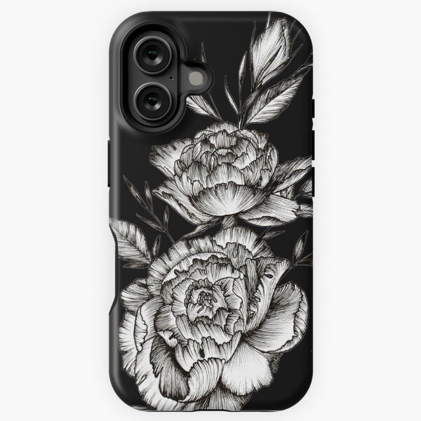 Item preview, Blackwork Peony designed and sold by nikkisailor.