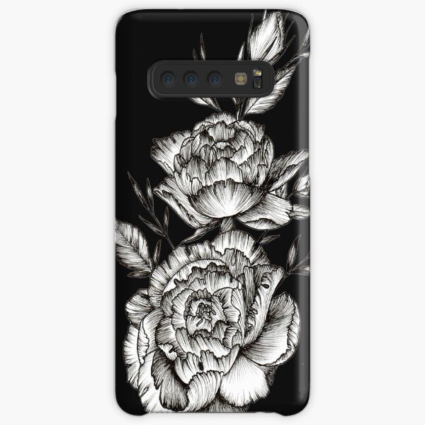 Blackwork Peony Samsung Galaxy Snap Case