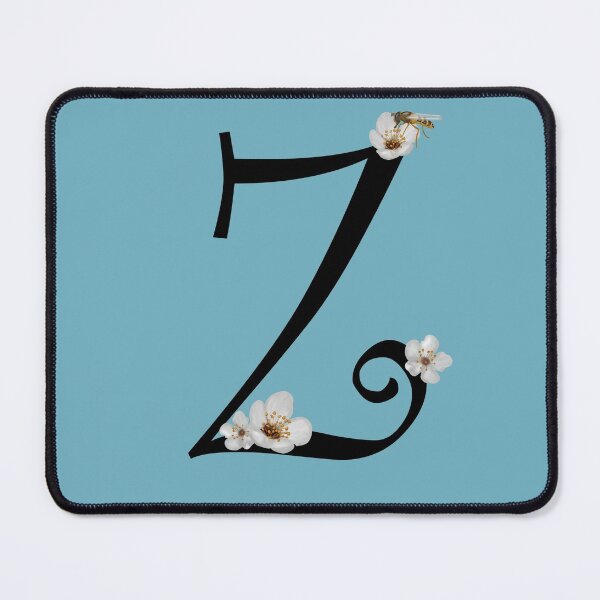 Item preview, Floral and bee initial Z designed and sold by Kristaine.