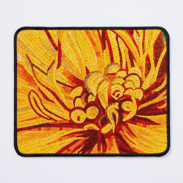 Item preview, Abstracted Floral - Mesmeric Mosaic in Bold Yellows Reds and Oranges designed and sold by Georgia Mizuleva.