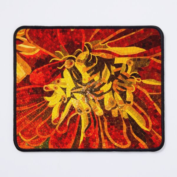 Item preview, Abstracted Floral - Mesmerizing Mosaic in Bold Reds and Yellows designed and sold by Georgia Mizuleva.