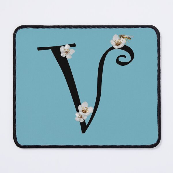Item preview, V floral and with bee designed and sold by Kristaine.