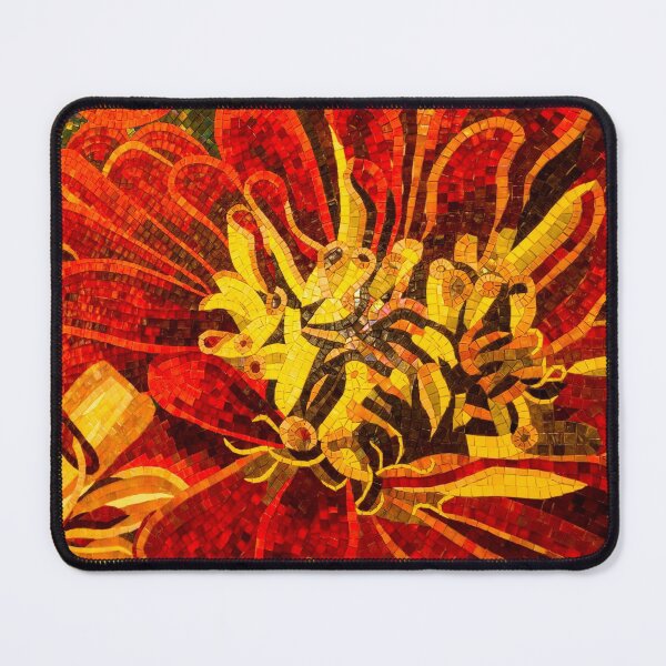 Item preview, Abstracted Floral - Mesmerizing Mosaic in Bold Yellows and Reds designed and sold by Georgia Mizuleva.