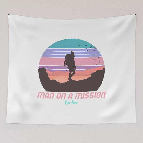 Item preview, Man on a Mission - Go far - Motivational designed and sold by Designs2Excite.