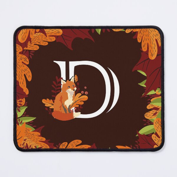 Item preview, Letter D Initial Monogram Autumn Fall Fox designed and sold by Maria Garcia.