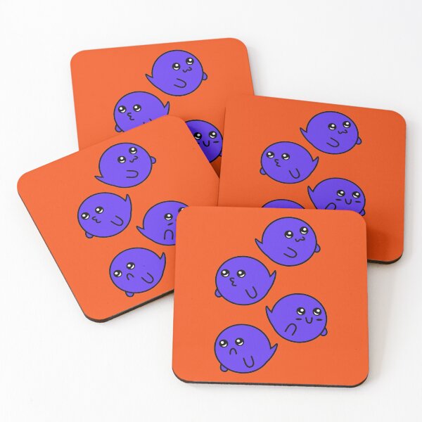 Item preview, Violet & Fire Orange Ghost Pattern designed and sold by Jelly Turnip.