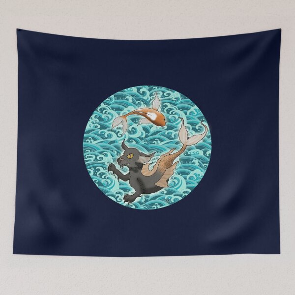 Item preview, Cat fish and koi fish designed and sold by kassandra369.