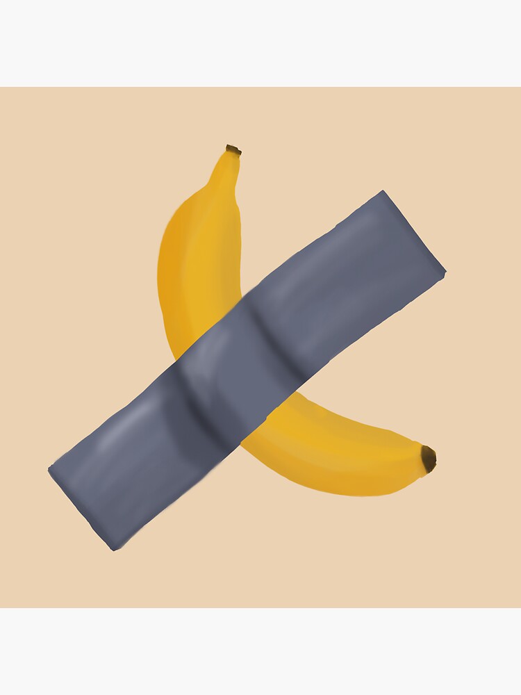 "Banana Taped to Wall" Sticker for Sale by FitzArtStudio Redbubble