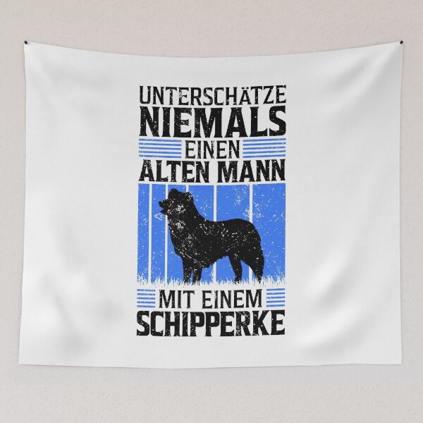 Item preview, Old man with Schipperke Belgian Shepherd Dog designed and sold by madgrfx.