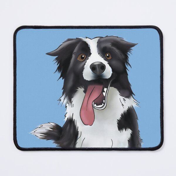 Item preview, Cute Smiling Black and White Border Collie Drawing | For Boarder Collie Owners | For Dog Lovers designed and sold by ElysianCreation.